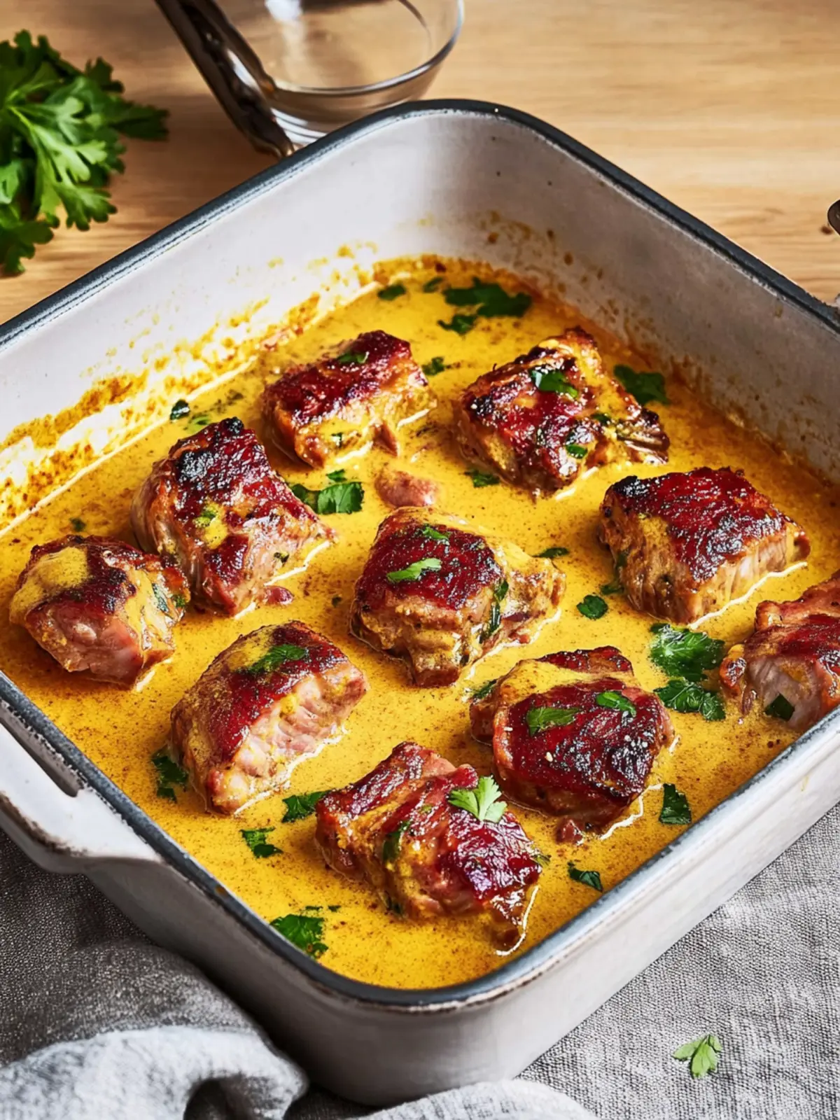 Schweinefilet in Curry-Sahne für jeden Anlass 2 Schweinefilet in Curry-Sahne