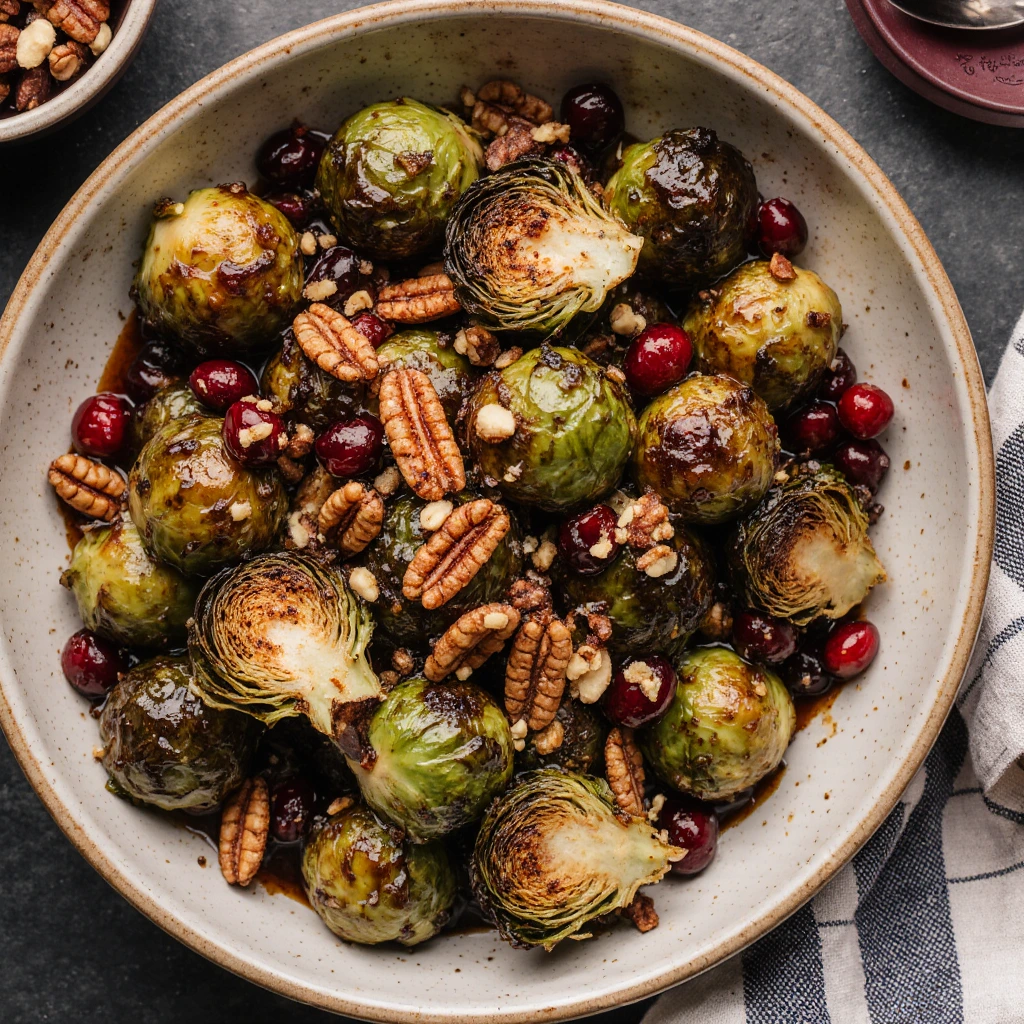 Cranberry-Pekannuss-Balsamico-gerösteter Rosenkohl genießen 3 Cranberry-Pekannuss-Balsamico-gerösteter Rosenkohl genießen