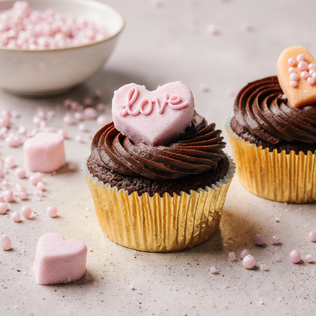Fluffige Valentinstag-Muffins mit Nutella-Frosting 3 Fluffige Valentinstag-Muffins mit Nutella-Frosting