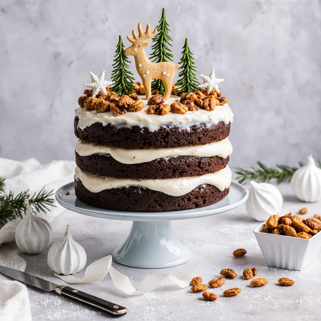 Wintertorte mit gebrannten Erdnüssen und Karamell verführt 2 Wintertorte mit gebrannten Erdnüssen und Karamell verführt
