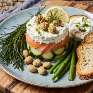 Räucherlachstatar mit Zitronenfrischkäse genießen 2 Räucherlachstatar mit Zitronenfrischkäse genießen