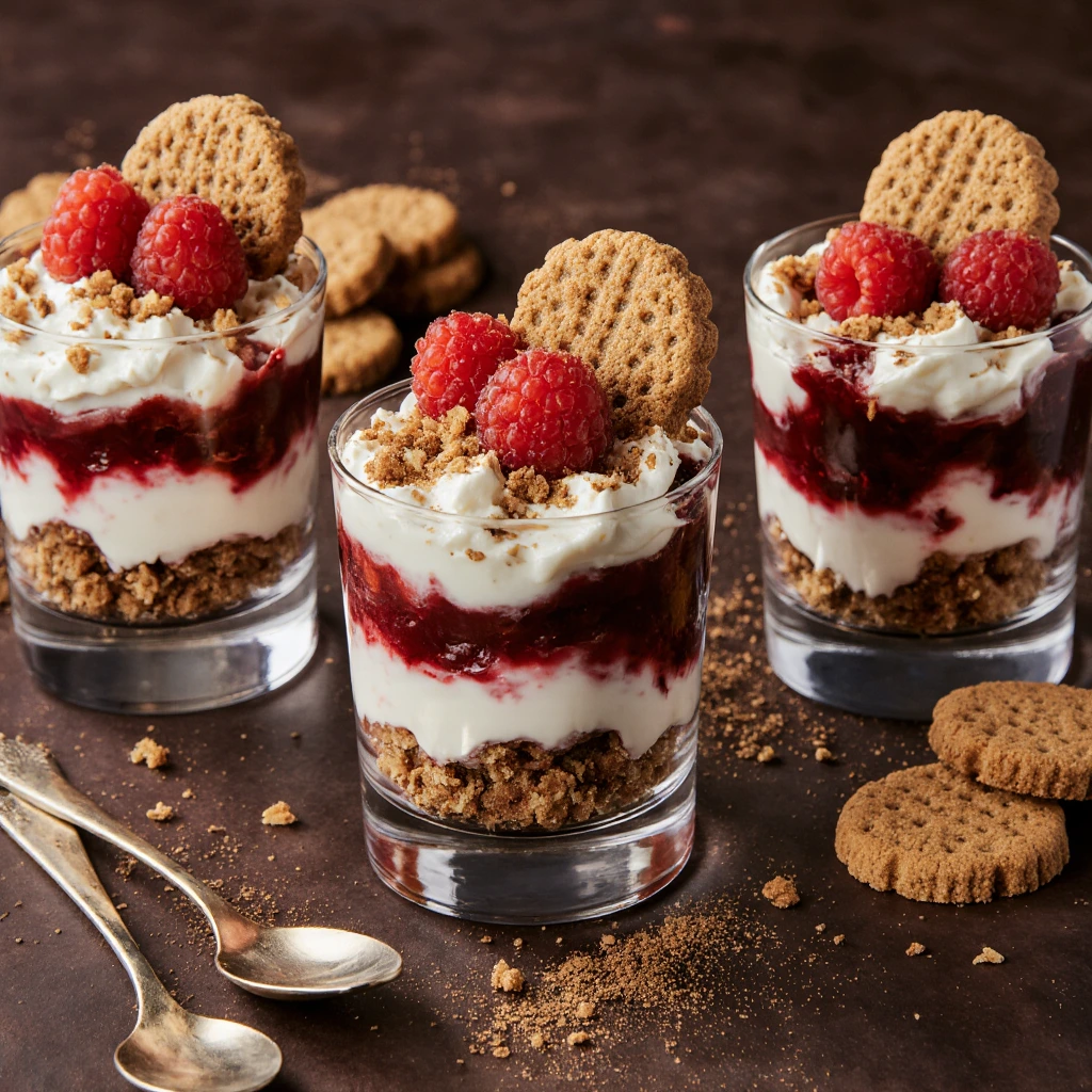 Himbeer-Spekulatius-Dessert schnell und einfach 2 Himbeer-Spekulatius-Dessert schnell und einfach