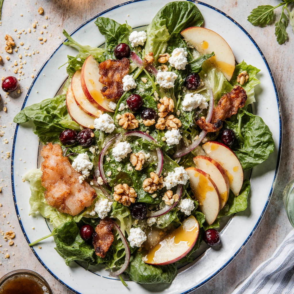 Feldsalat mit Speck, Walnüssen und Äpfeln genießen 2 Feldsalat mit Speck, Walnüssen und Äpfeln genießen