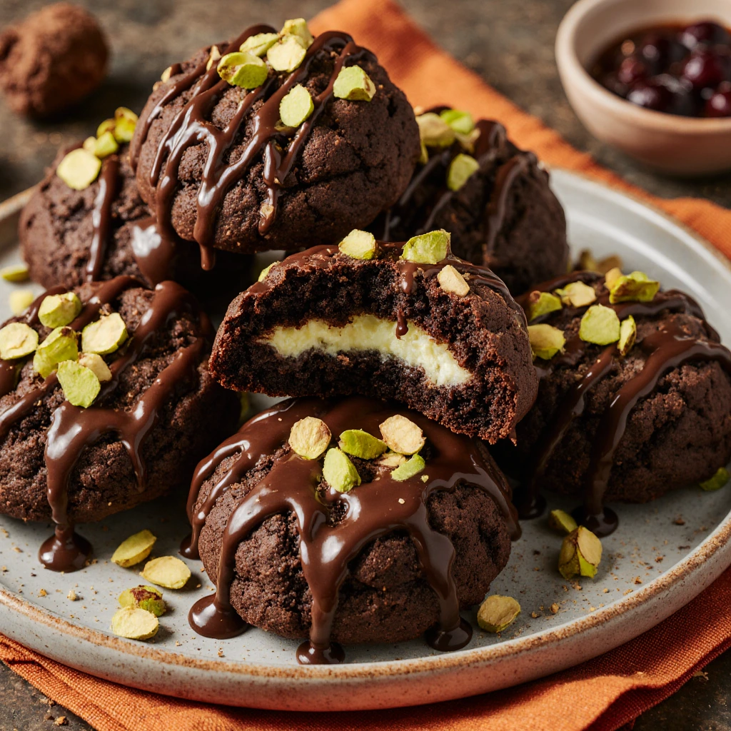 Saftige Schoko-Pistazien-Kekse für Naschkatzen 2 Saftige Schoko-Pistazien-Kekse für Naschkatzen