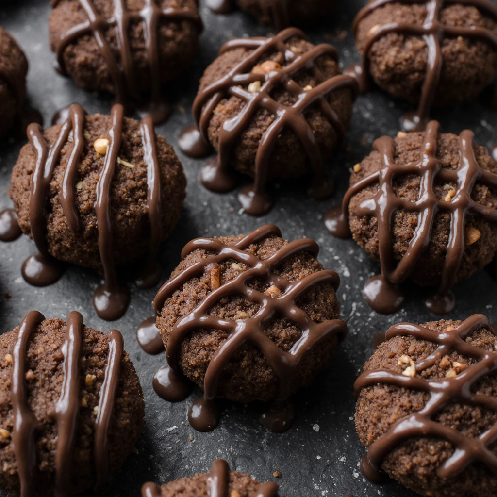 Nougat Kugeln mit weichem Kern für Naschkatzen 3 Nougat Kugeln mit weichem Kern für Naschkatzen