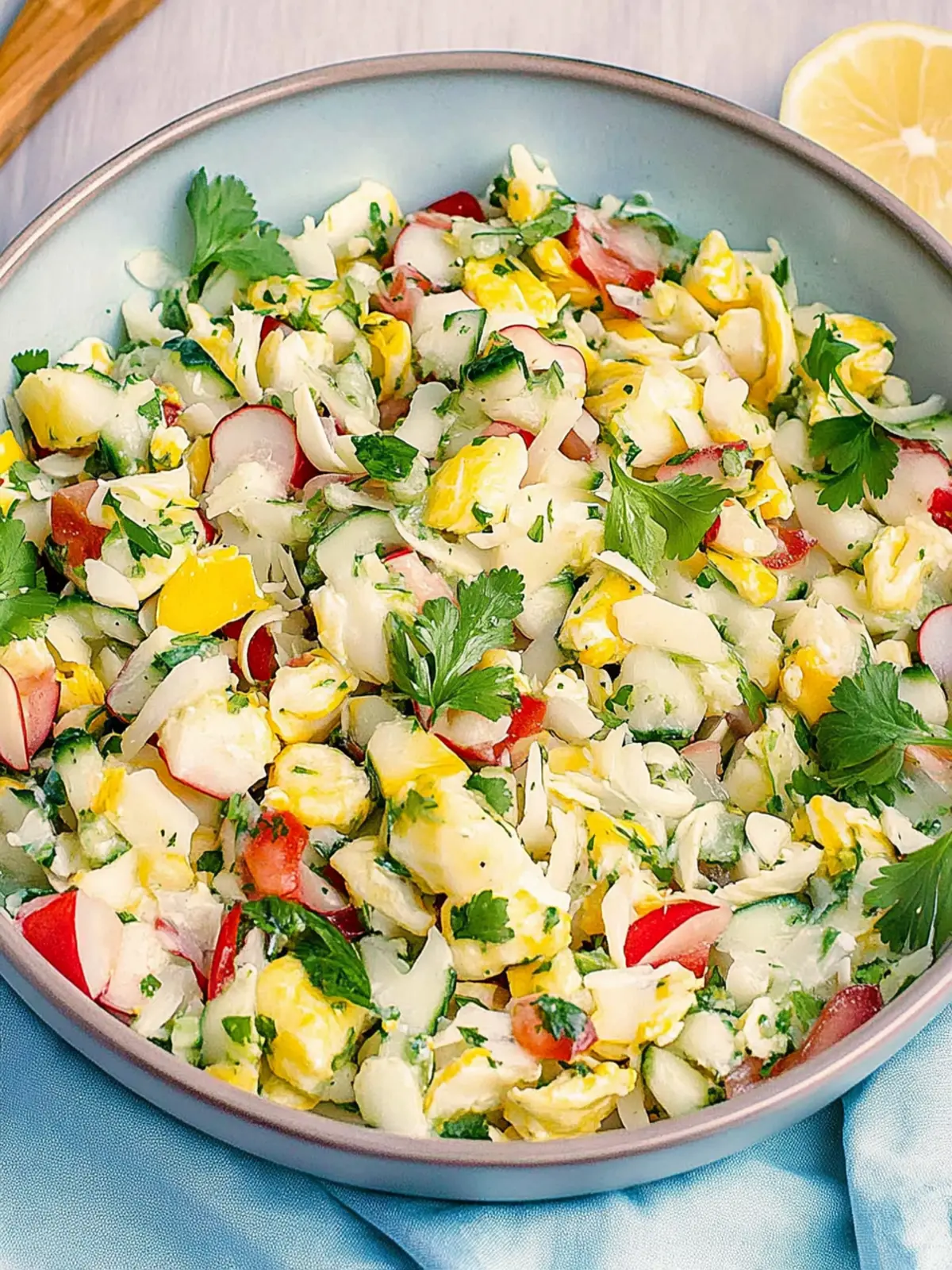 Übernacht-Salat mit cremigem Dressing für jede Party 3 Übernacht-Salat mit cremigem Dressing