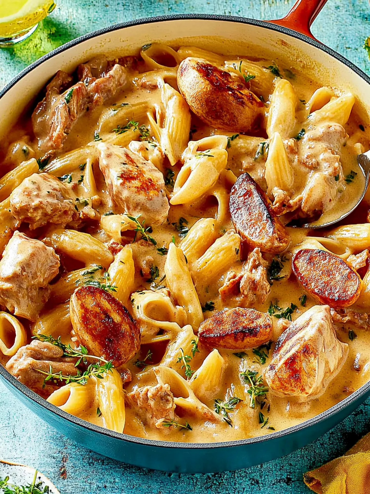 Einfache One-Pot-Pasta mit Hähnchen für jedes Abendessen 4 Einfache One-Pot-Pasta mit Hähnchen