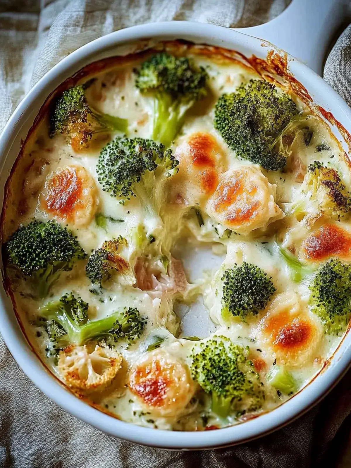 Brokkoli Hähnchen Auflauf mit Frischkäse für die Familie 5 Brokkoli Hähnchen Auflauf mit Frischkäse