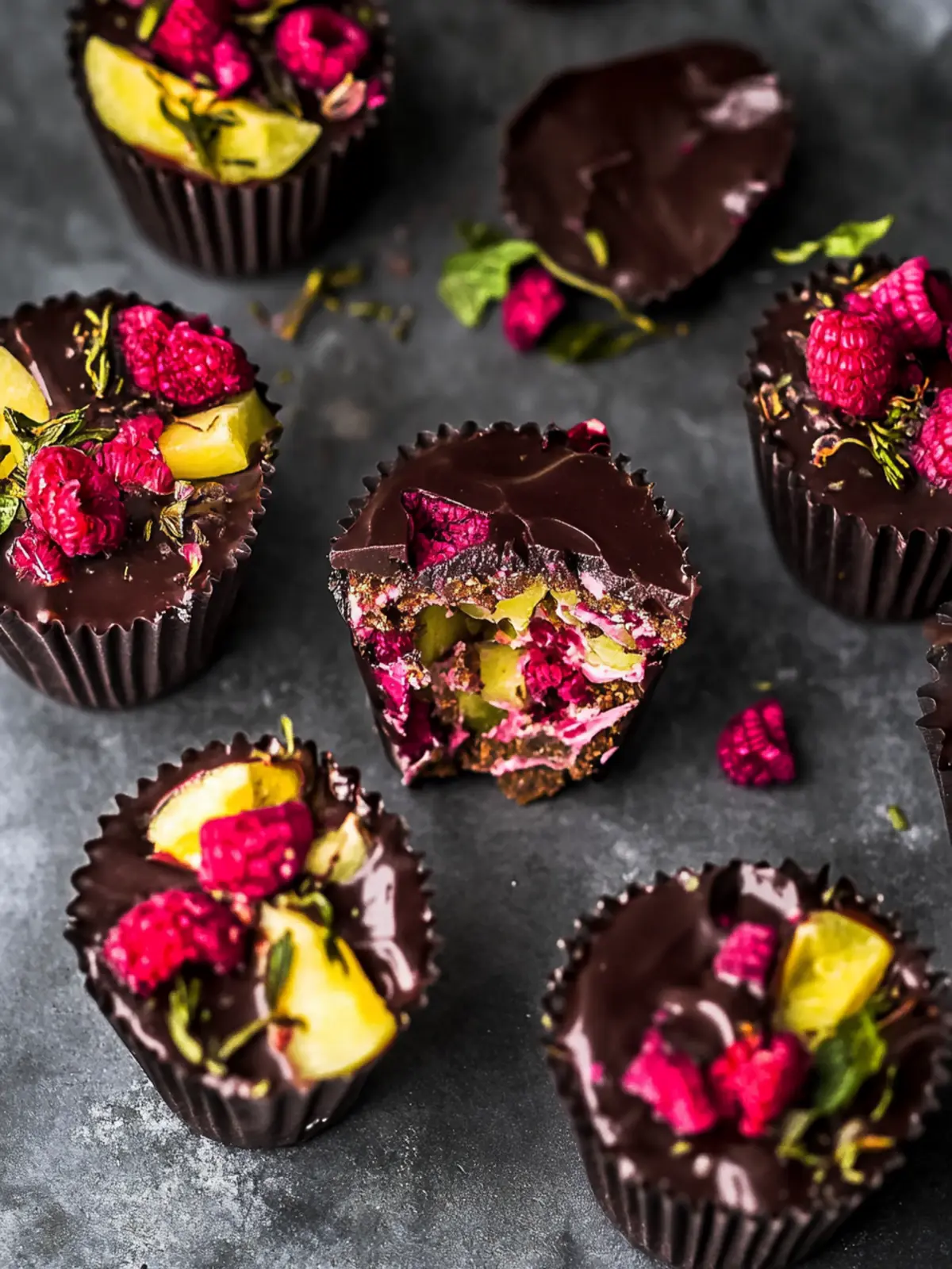 Schokomousse Beeren Becher für vegane Naschkatzen 5 Schokomousse Beeren Becher