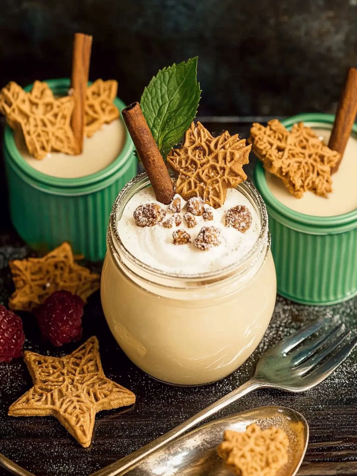 Weißes Lebkuchen-Mousse mit Gin für festliche Momente 2 Weißes Lebkuchen-Mousse mit Gin