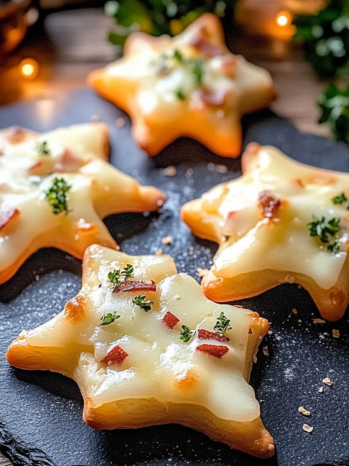 Mini Flammkuchen Sterne – Der perfekte Partysnack 4 Mini Flammkuchen Sterne