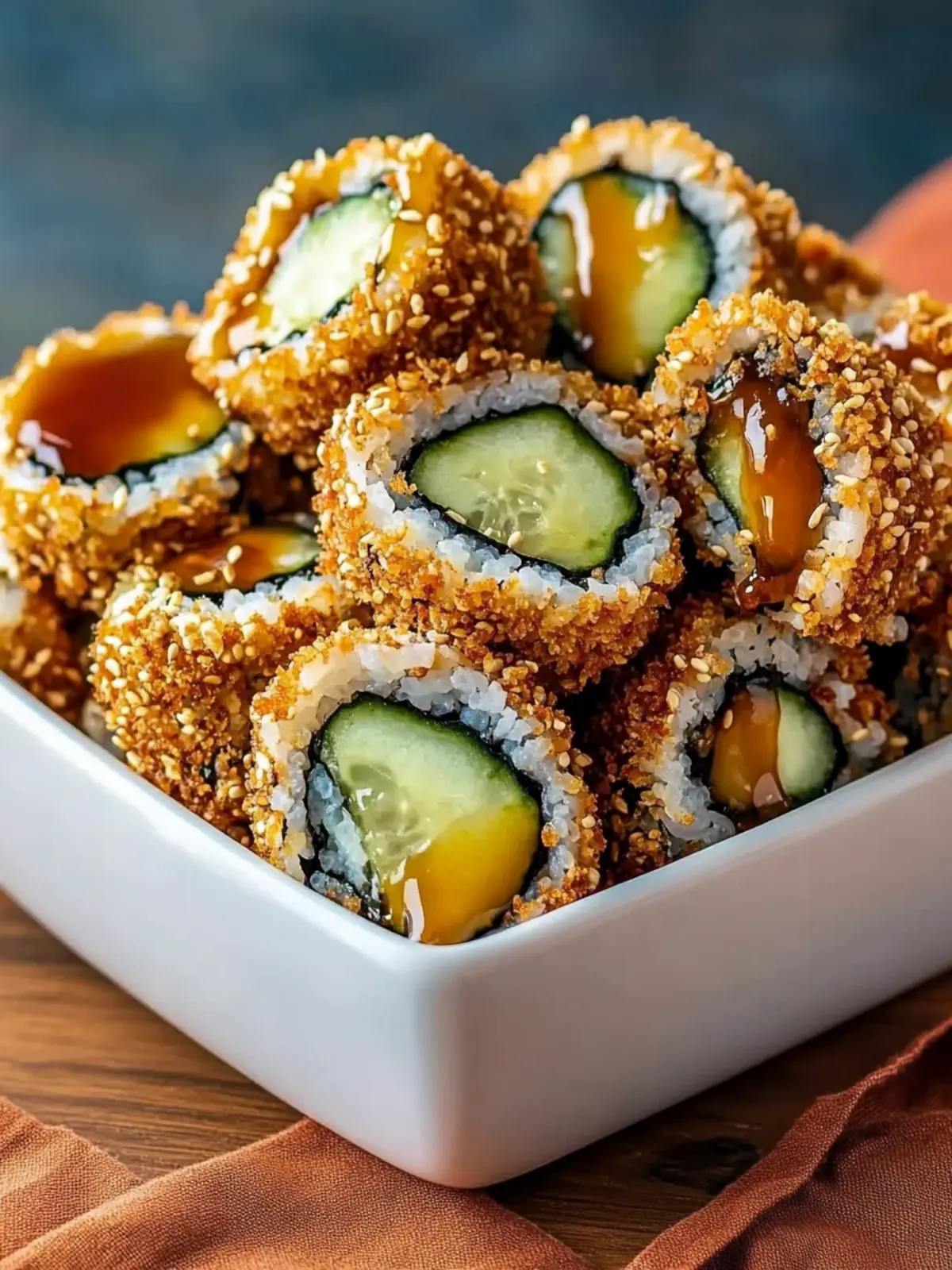 Knusprige Sushi-Rollen im Double-Crust Style 5 Knusprige Sushi-Rollen