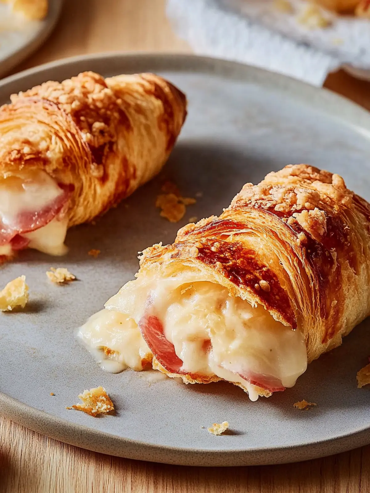 Schinken-Käse-Croissants: Schnell und Lecker für Zwischendurch 4 Schinken-Käse-Croissants