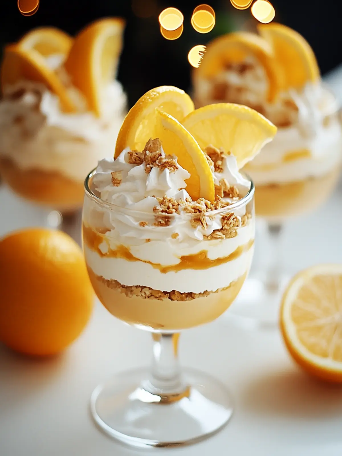 Eierlikör-Mousse mit Spekulatius-Creme und Mandarinen