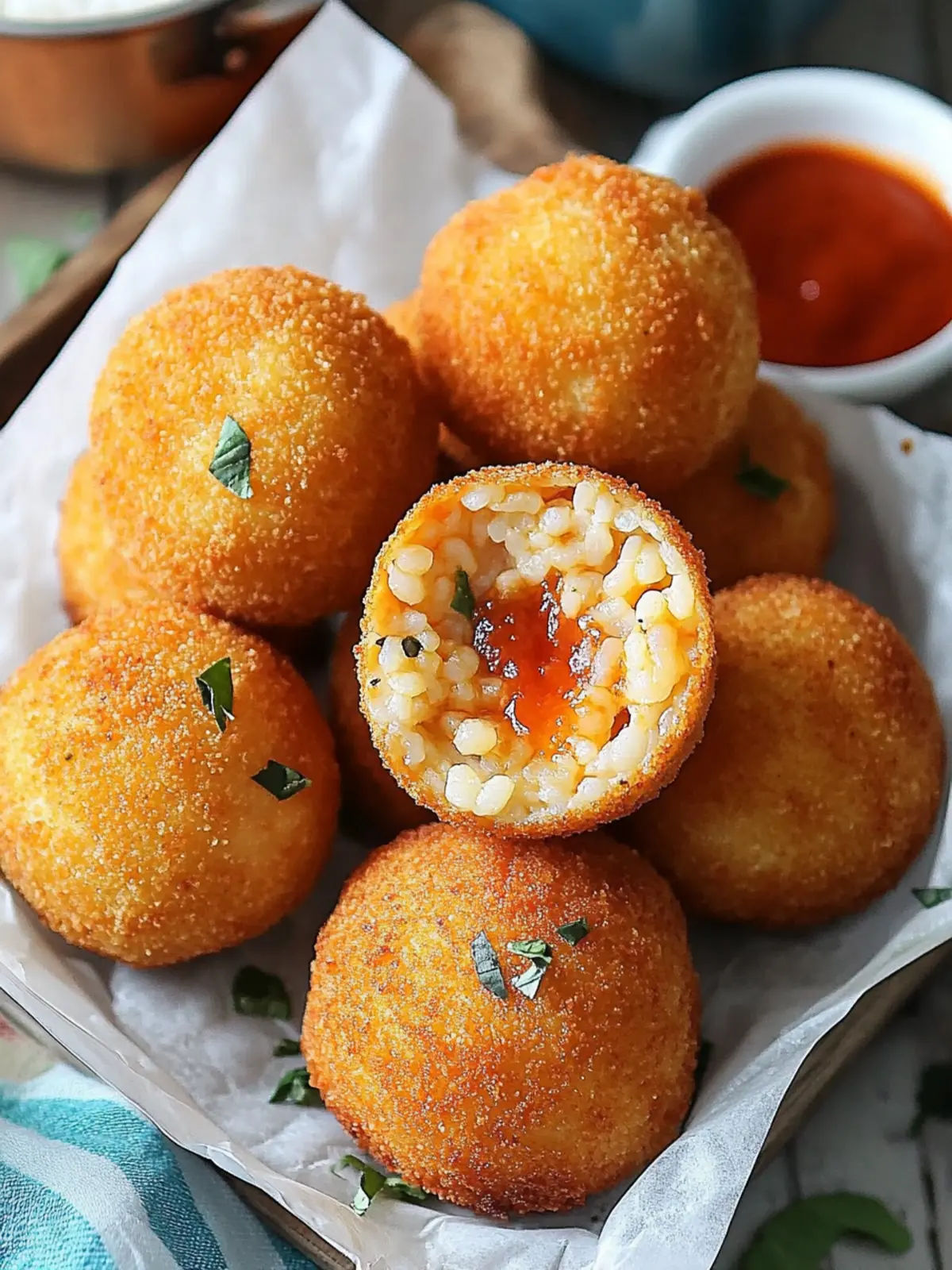 Arancini vegetarisch mit Mozzarella entdecken 5 Arancini vegetarisch mit Mozzarella