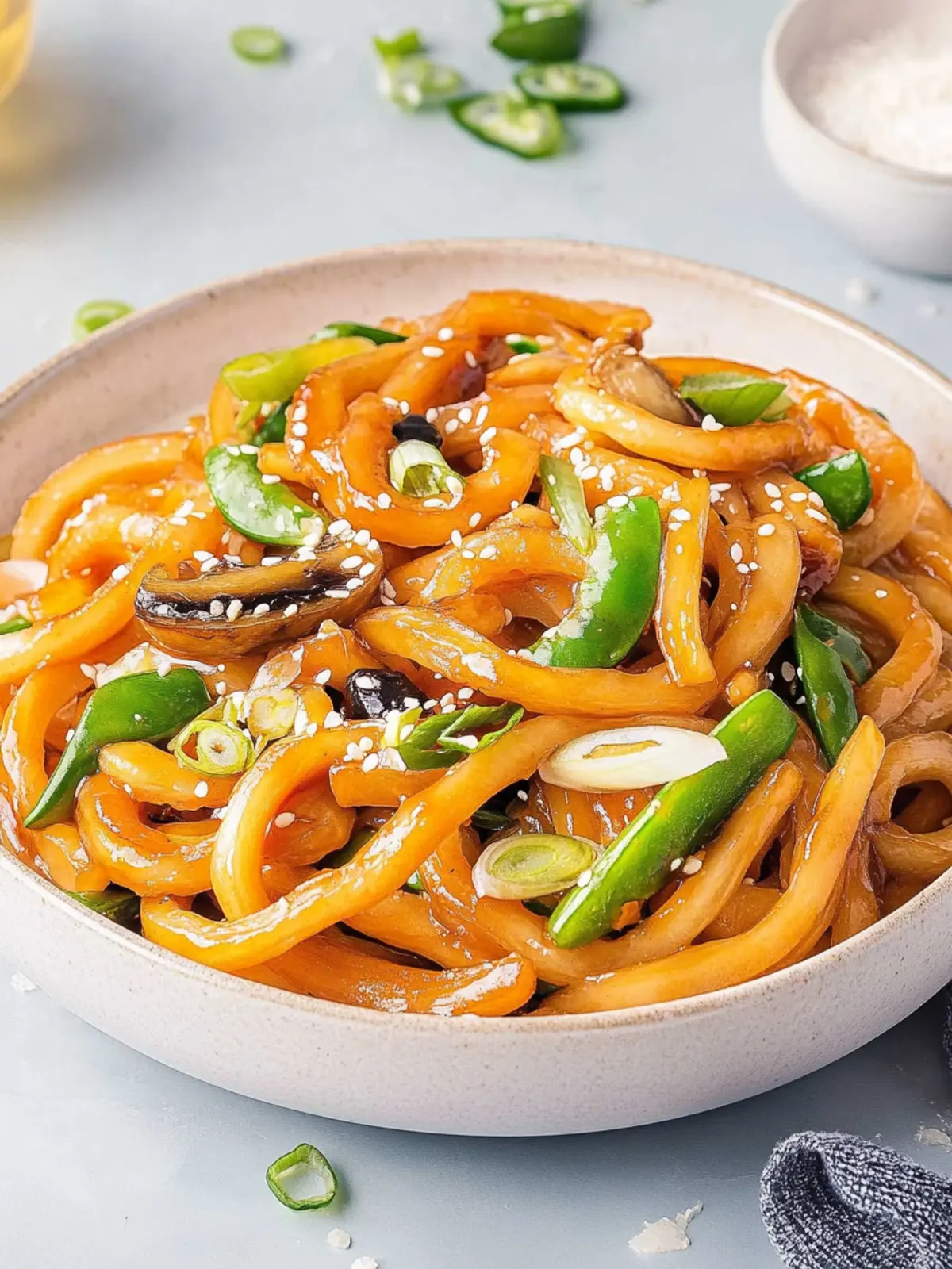 Schnelle Yaki Udon Nudeln mit Hähnchen genießen 2 Yaki Udon Nudeln