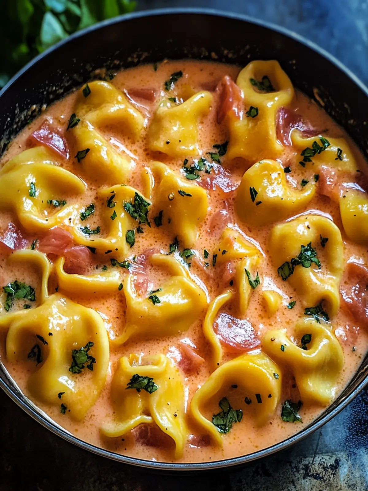 Cremige Tortellini mit Schinken-Käse-Soße schnell zubereiten 4 Cremige Tortellini mit Schinken-Käse-Soße