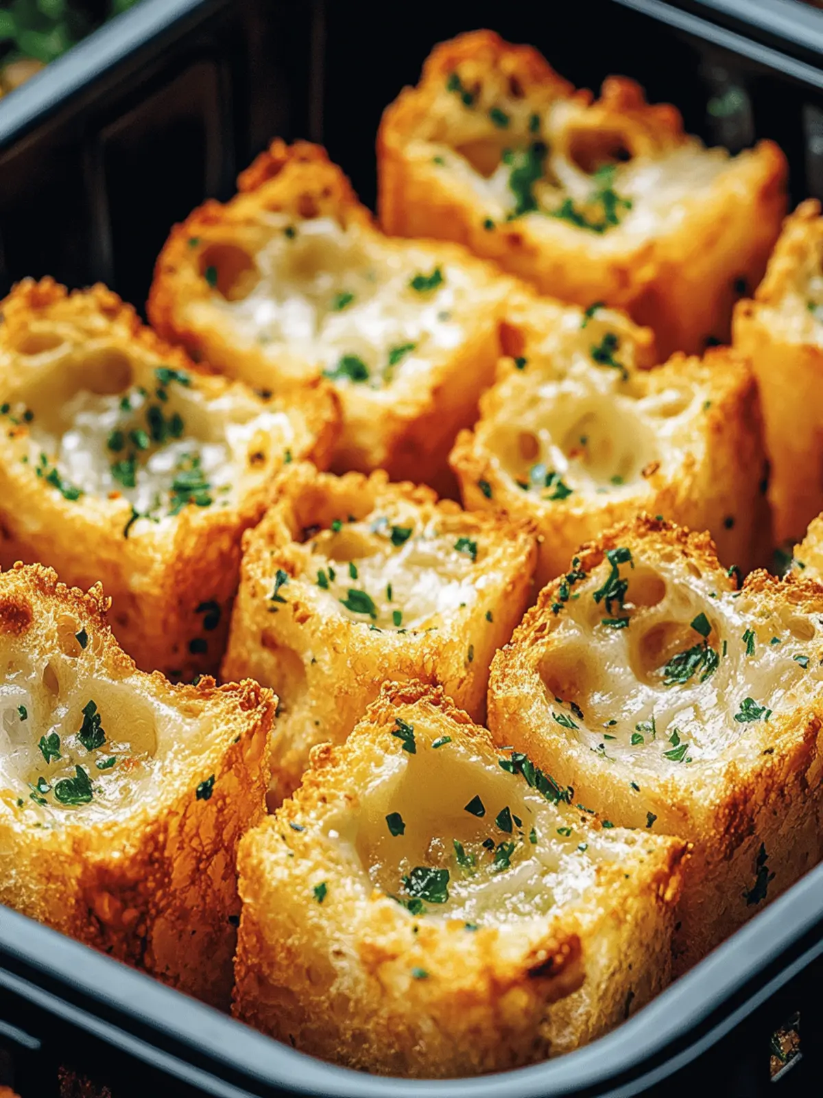 Krosse Airfryer Knoblauchbrot in Minuten 4 Airfryer Knoblauchbrot