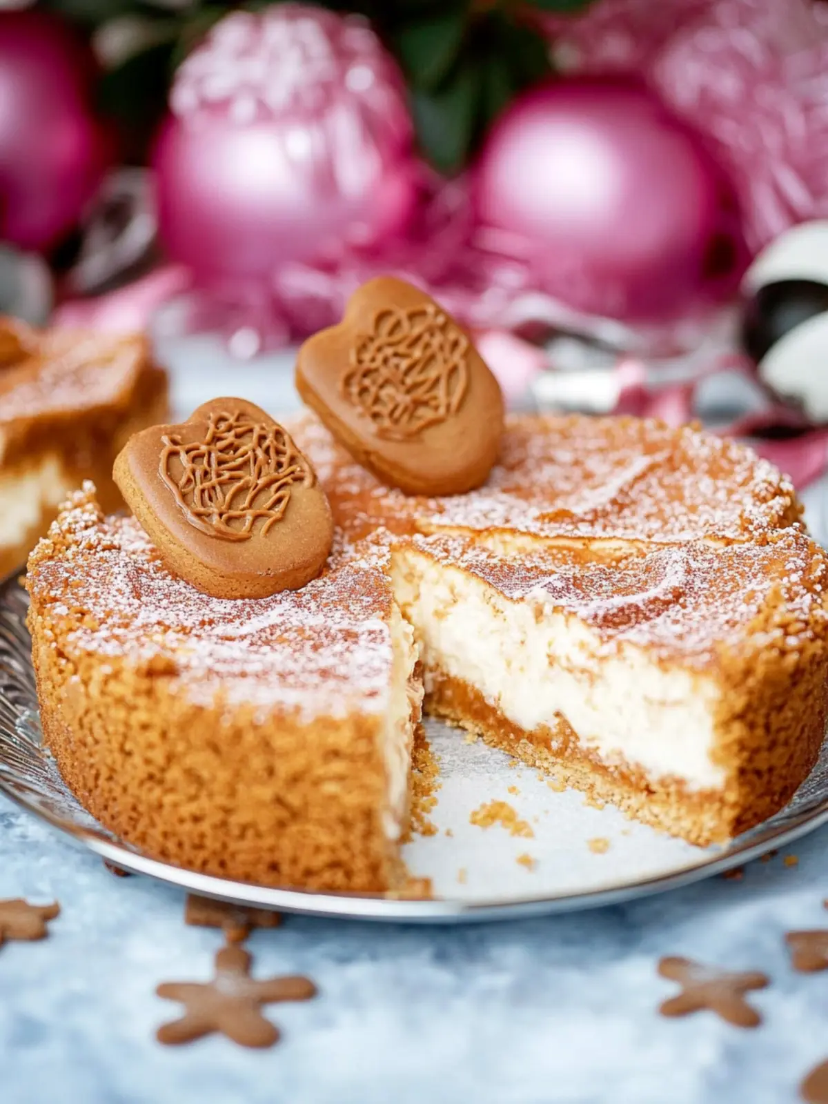 Spekulatius Käsekuchen mit Keksboden und Frischkäse 4 Spekulatius Käsekuchen mit Keksboden, Streuseln und Frischkäse