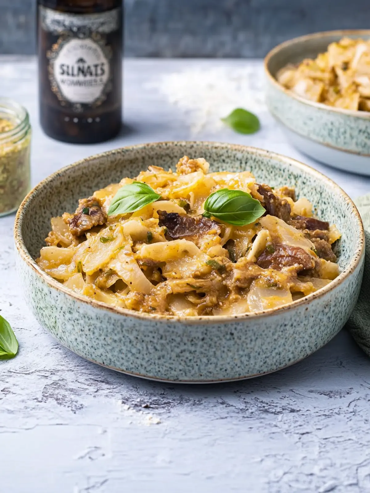 Cremige One Pot Zwiebel Pasta fürs Herz 2 Cremige One Pot Zwiebel Pasta