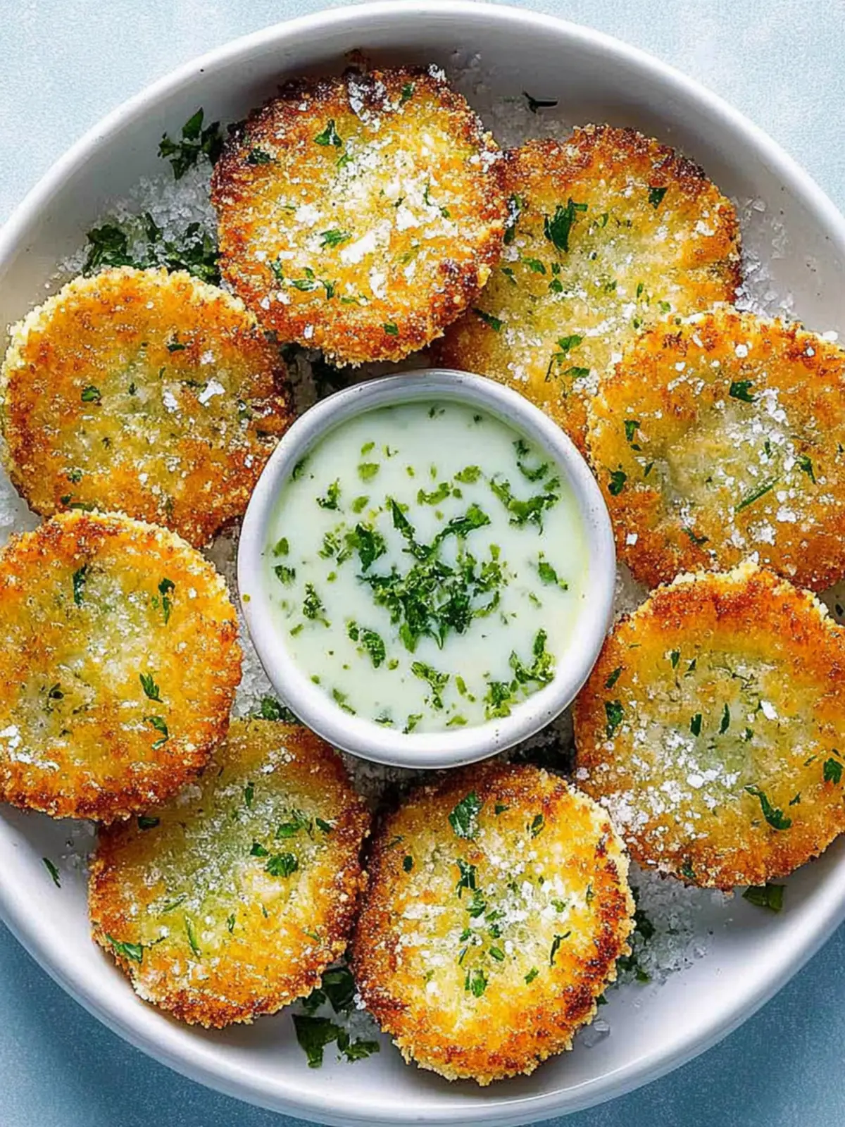 Crispy Airfryer Kohlrabi Schnitzel Kräuter genießen 2 Airfryer Kohlrabi Schnitzel Kräuter