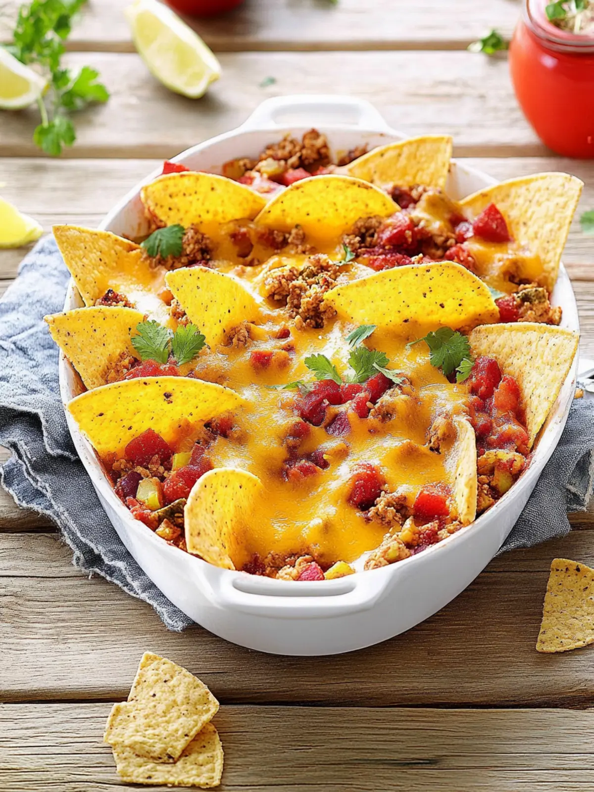 Nacho Auflauf mit Hackfleisch ganz einfach machen 3 Nacho casserole with ground meat