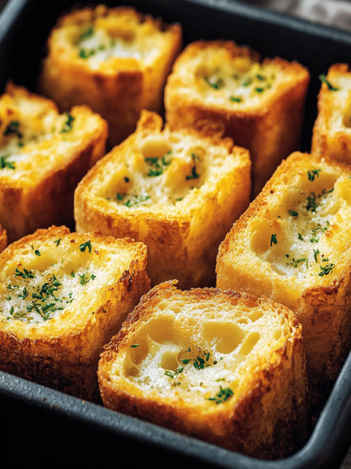 Krosse Airfryer Knoblauchbrot in Minuten 3 Airfryer Knoblauchbrot