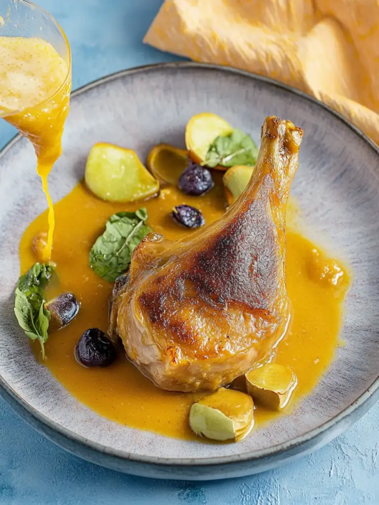 Zarte Entenkeulen sous-vide im Ofen für köstliche Festessen