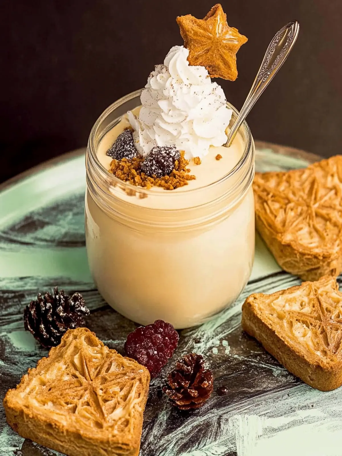 Weißes Lebkuchen-Mousse mit Gin für festliche Momente 5 Weißes Lebkuchen-Mousse mit Gin
