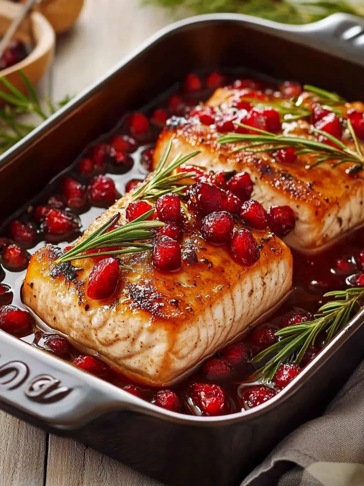 Festlicher Ofenlachs mit Granatapfel-Rosmarin-Glasur 4 Festlicher Ofenlachs mit Granatapfel-Rosmarin-Glasur