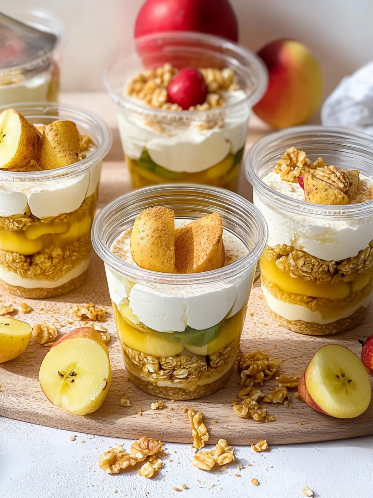 Apfel Vanille Kuchen mit Amarettinis im Glas für Genießer 4 Apfel Vanille Kuchen mit Amarettinis im Glas