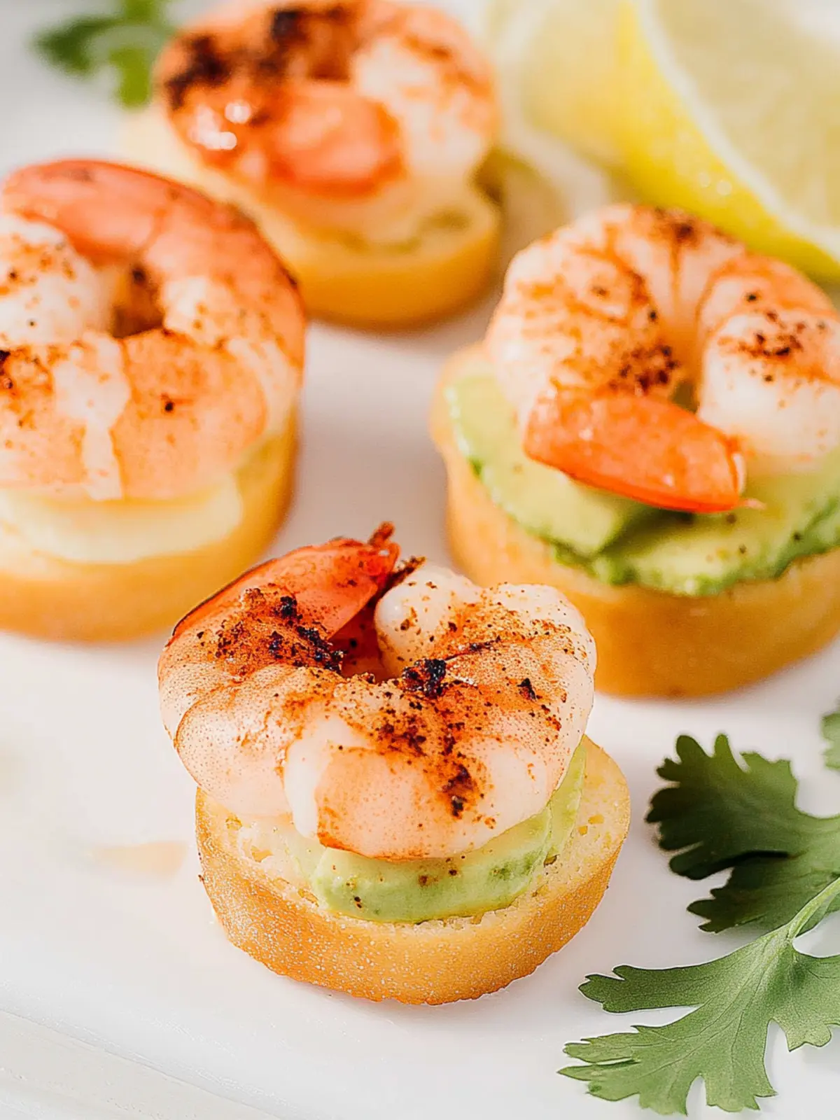 Knoblauchgarnele Crostini mit Avocado Genuss 4 Knoblauchgarnele Crostini mit Avocado