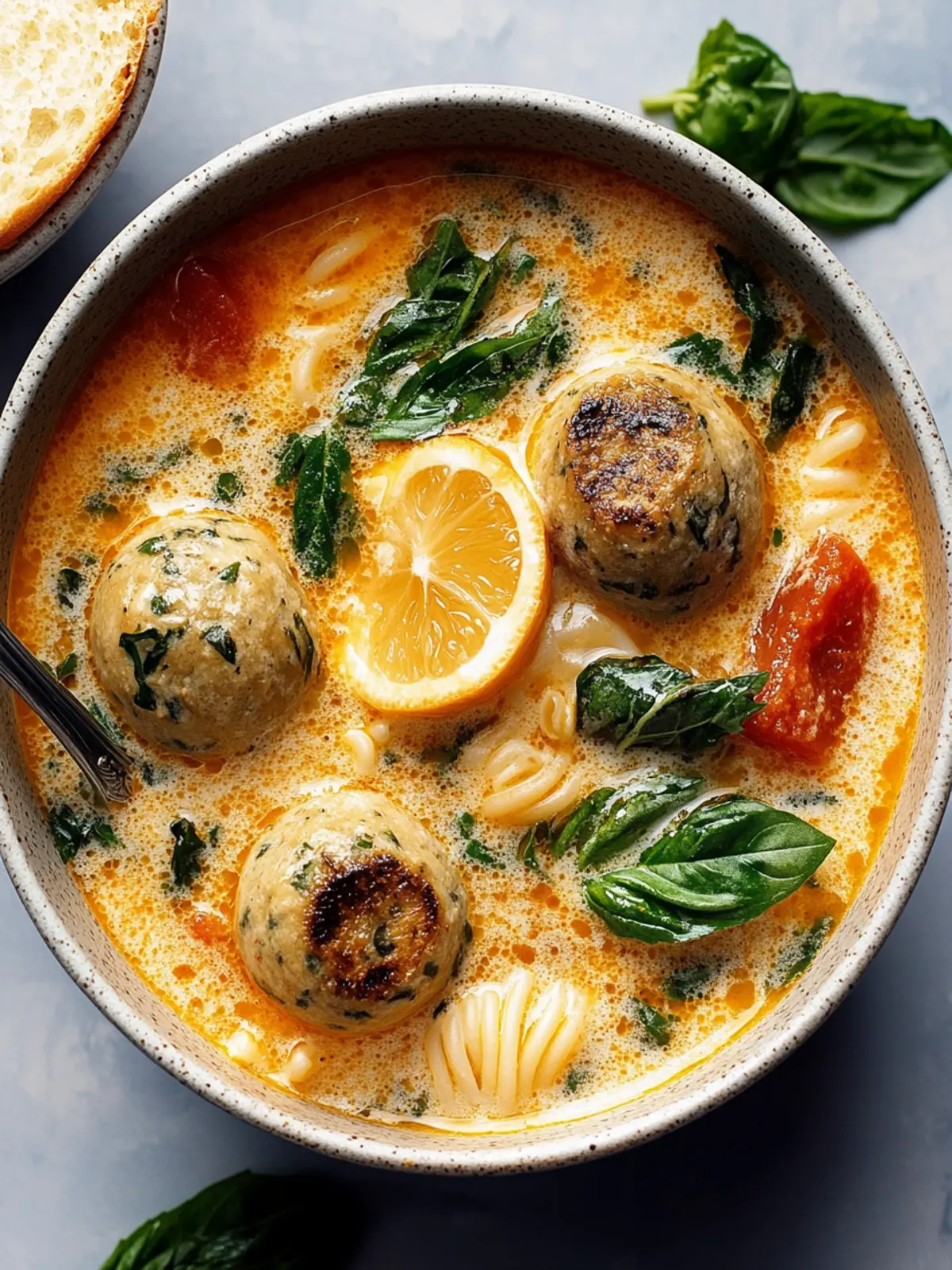 Cremige italienische Hackbällchensuppe für Gemütlichkeit 3 Cremige italienische Hackbällchensuppe