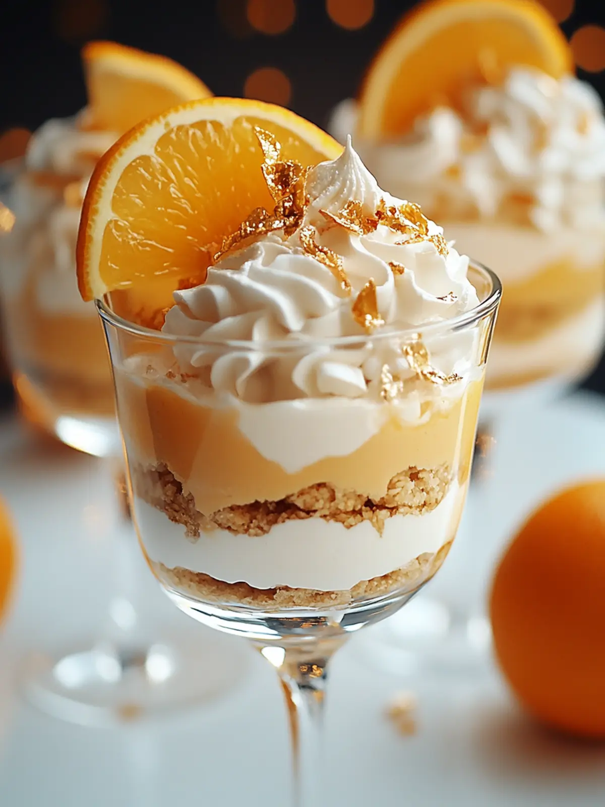 Eierlikör-Mousse mit Spekulatius-Creme und Mandarinen