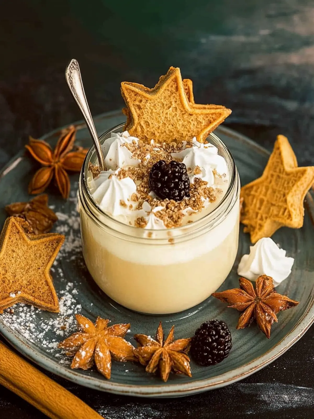 Weißes Lebkuchen-Mousse mit Gin für festliche Momente 4 Weißes Lebkuchen-Mousse mit Gin