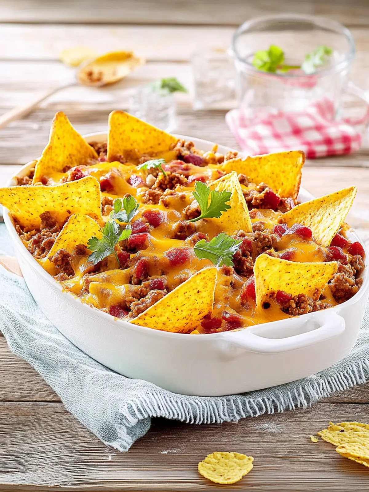 Nacho Auflauf mit Hackfleisch ganz einfach machen 5 Nacho casserole with ground meat