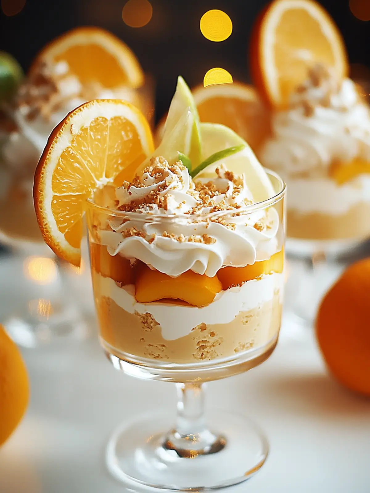 Eierlikör-Mousse mit Spekulatius-Creme und Mandarinen