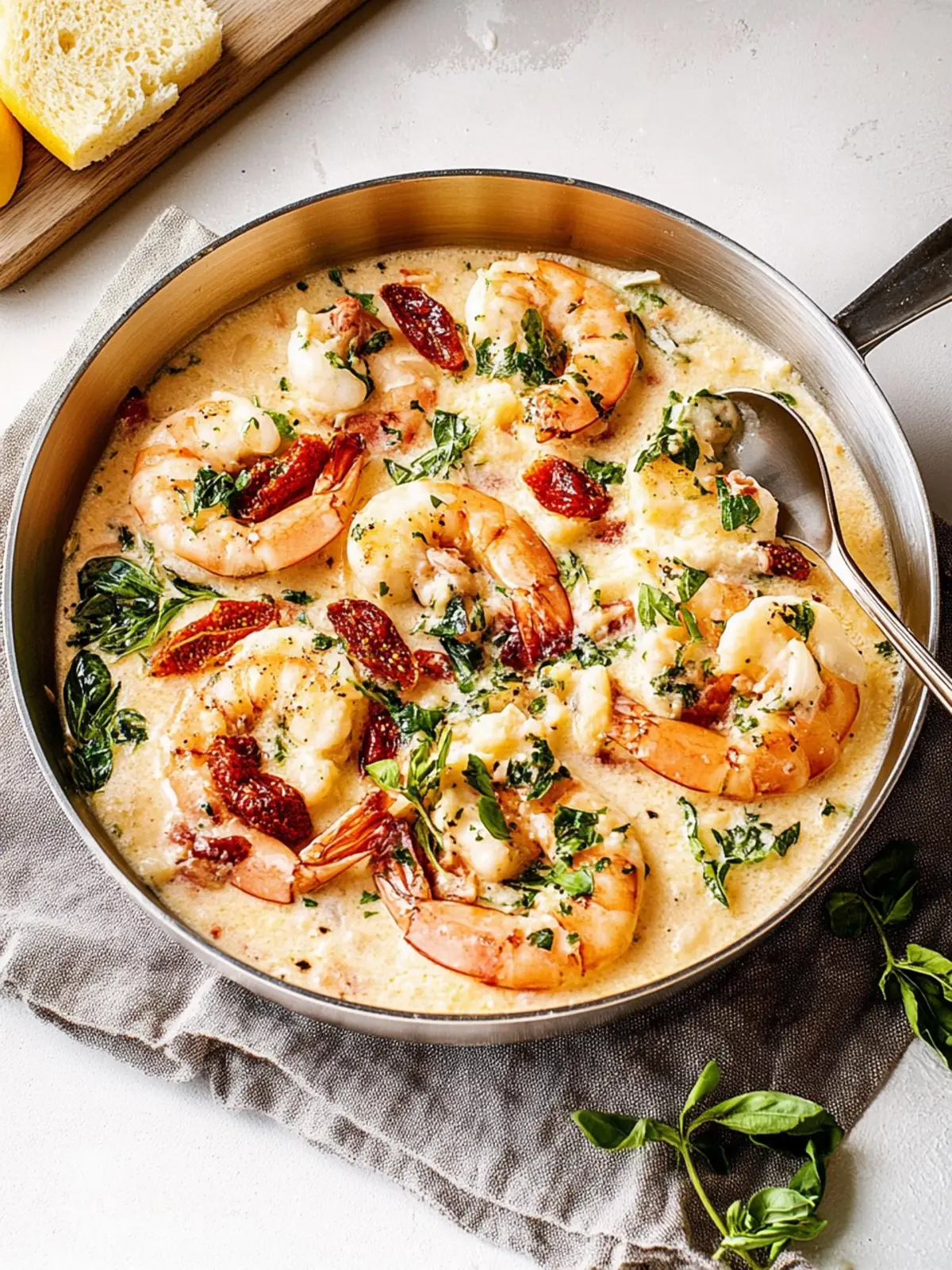 Cremige toskanische Garnelen für einen Genussabend 5 Cremige toskanische Garnelen