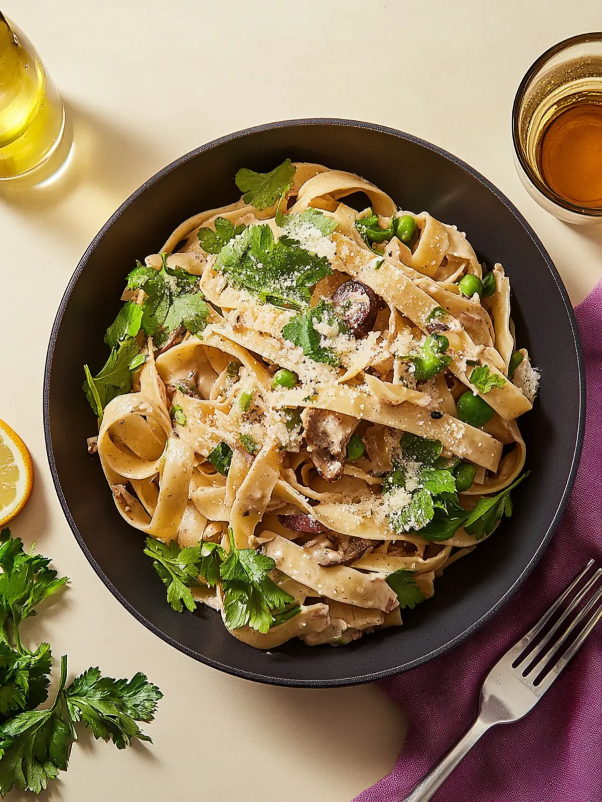 Cremige Knoblauch Pasta für ein schnelles Dinner 5 Cremige Knoblauch Pasta