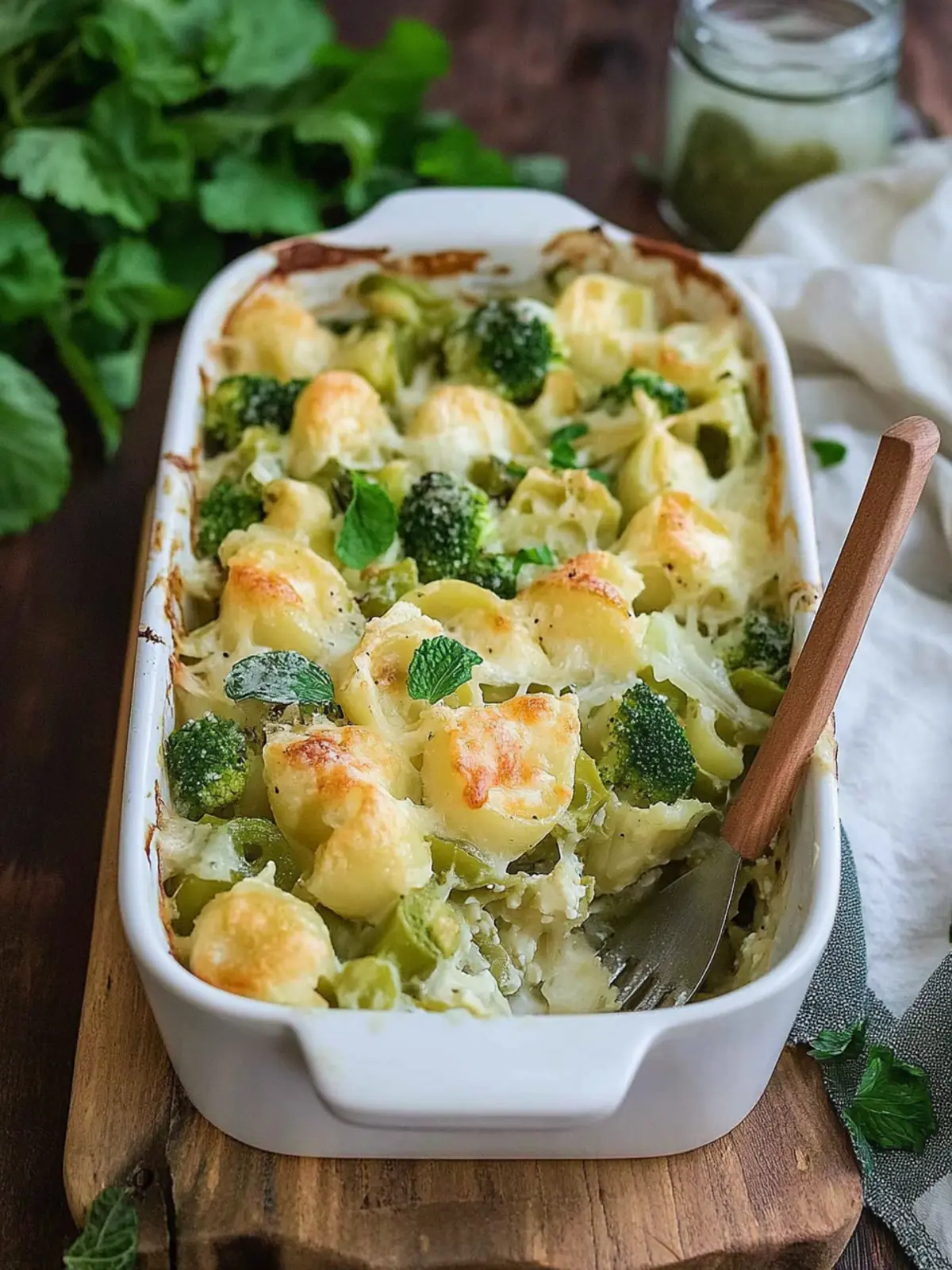 Tortellini Auflauf vegetarisch mit Brokkoli genießen 3 Tortellini Auflauf vegetarisch mit Brokkoli