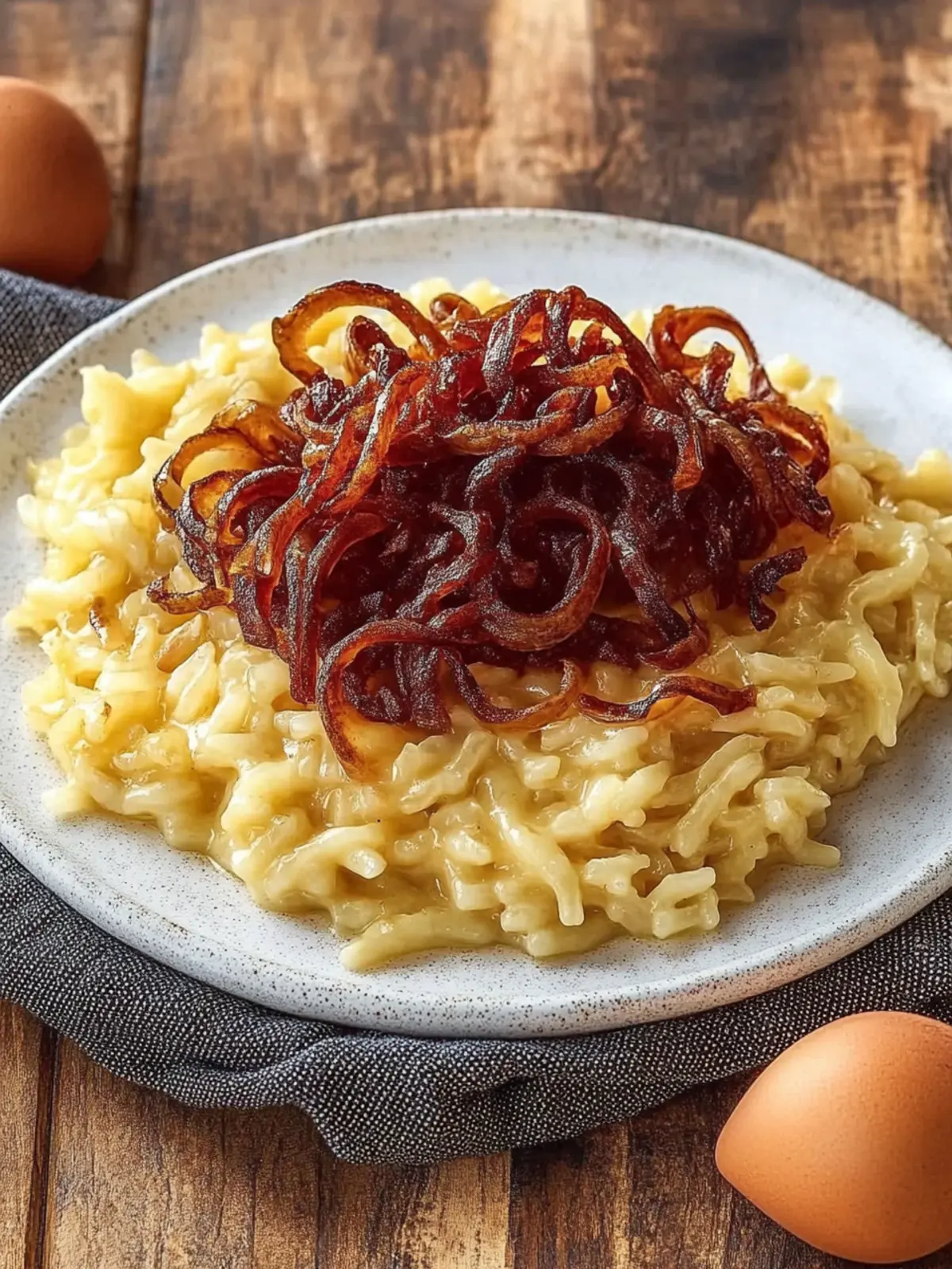 Käsespätzle mit Knusprigen Zwiebeln genießen 4 Käsespätzle