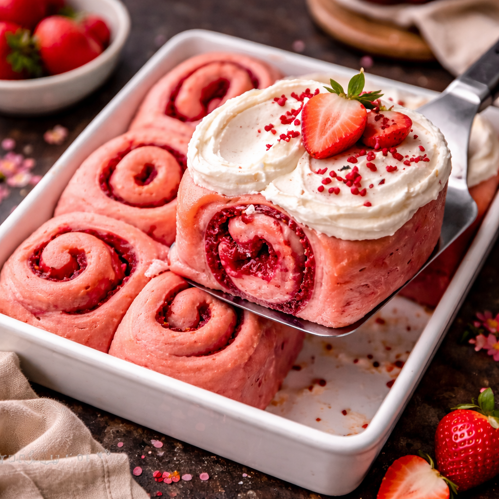 Vegane rosa Zimtschnecken mit fruchtiger Füllung genießen 3 Vegane rosa Zimtschnecken mit fruchtiger Füllung genießen