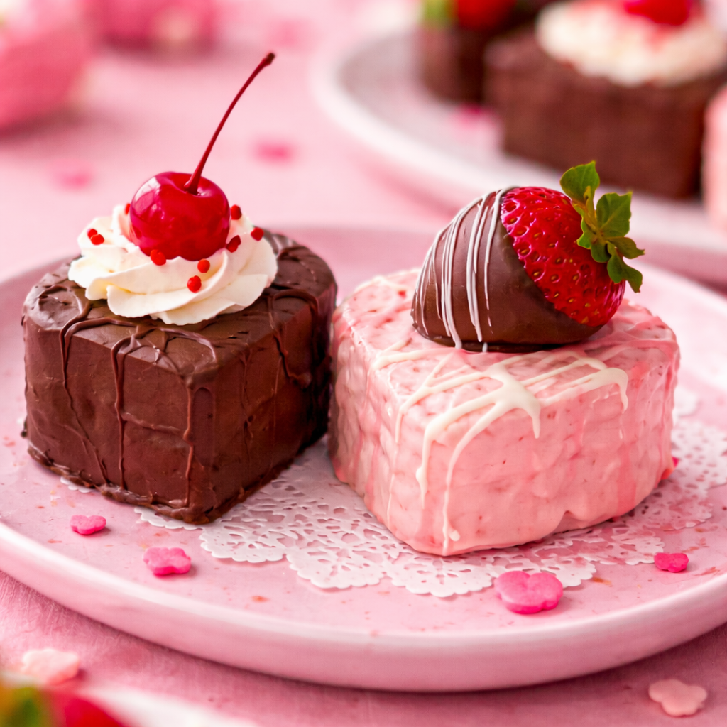 Mini Valentinstag Herz Kuchen ganz einfach ohne backen zaubern 3 Mini Valentinstag Herz Kuchen ganz einfach ohne backen zaubern