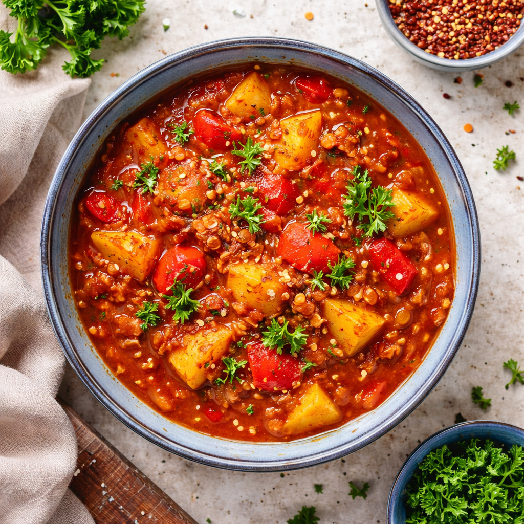 Paprika-Kartoffel-Topf mit Linsen: Lecker & Schnell zubereitet 3 Paprika-Kartoffel-Topf mit Linsen: Lecker & Schnell zubereitet