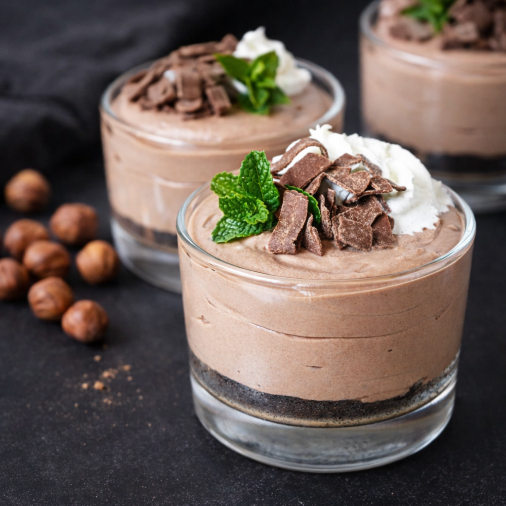 Schokoladen-Haselnuss-Mascarpone-Tassen fürs perfekte Dessert 2 Schokoladen-Haselnuss-Mascarpone-Tassen fürs perfekte Dessert