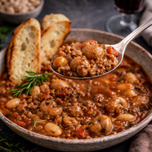 Schmortopf mit Pilzen, weißen Bohnen & Lauch aus dem Ofen: Komfort pur 2 Schmortopf mit Pilzen, weißen Bohnen & Lauch aus dem Ofen: Komfort pur