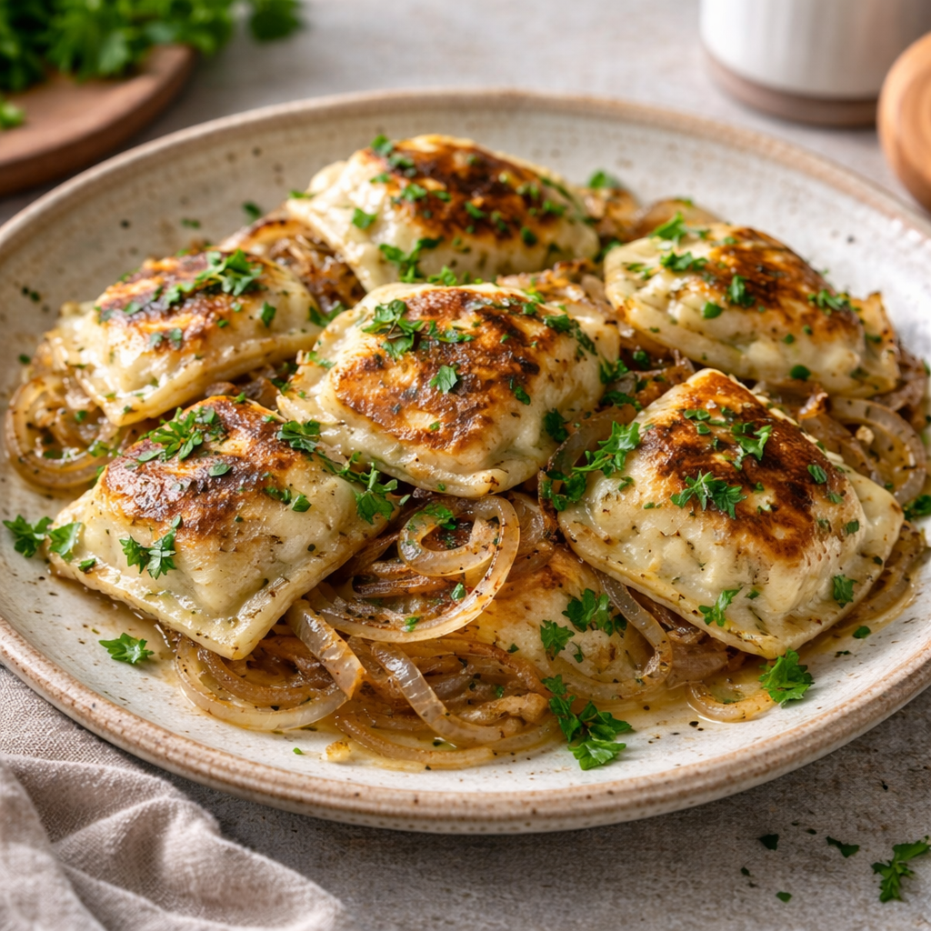 Frittierte Maultaschen mit Zwiebeln - Schnelles Genussrezept 3 Frittierte Maultaschen mit Zwiebeln - Schnelles Genussrezept