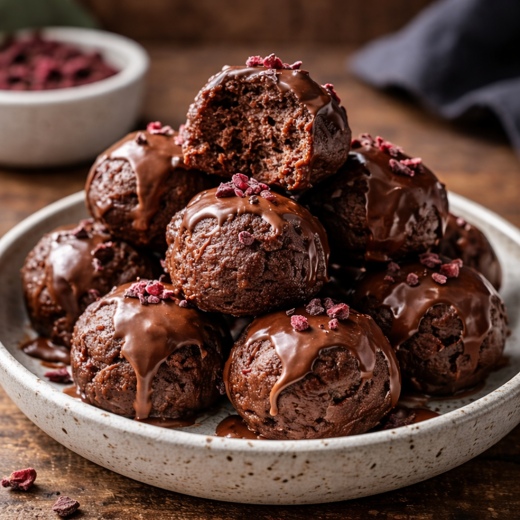 Hüttenkäse-Brownie-Protein-Bällchen ohne Backen für Fitnessfans 2 Hüttenkäse-Brownie-Protein-Bällchen ohne Backen für Fitnessfans