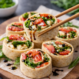 Wraps mit Frischkäse, Rucola & Tomaten: Schnell und Gesund 2 Wraps mit Frischkäse, Rucola & Tomaten: Schnell und Gesund