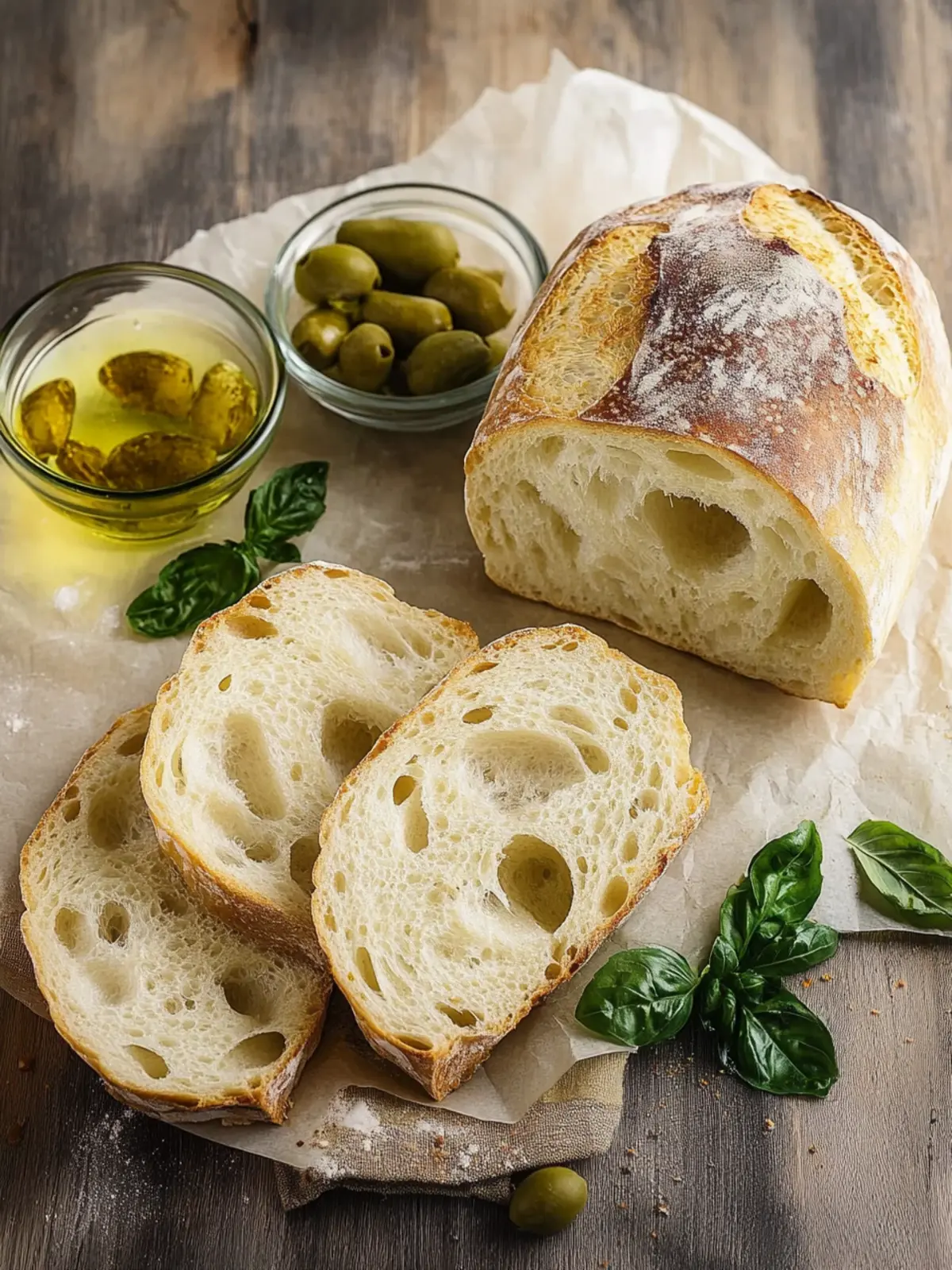 Knuspriges hausgemachtes Ciabatta-Brot für Feinschmecker 4 Knuspriges hausgemachtes Ciabatta-Brot